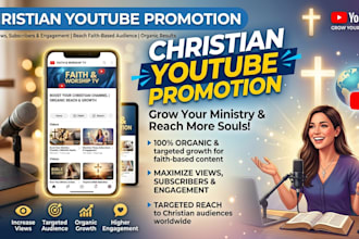 promote christian music on youtube with gospel video  promotion, channel growth