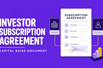 draft a professional investor subscription agreement for your capital raise