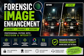 enhance blurry, dark and low quality forensic images