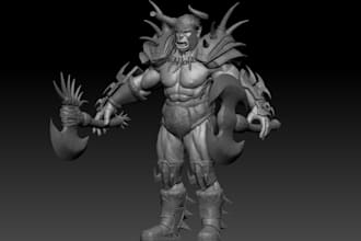 sculpt any custom historical miniature,high poly 3d character for 3d printing