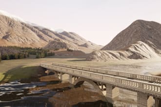 create stylized 3d environments, 3d terrains and landscape models, 3d relief map