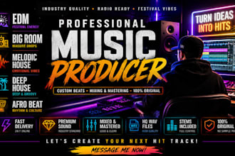 be your male rapper ghostwriter rap afrobeat melodic house edm tech house dnb