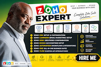 zoho crm setup zoho campaign desk zoho books zoho automation zoho one, zoho flow