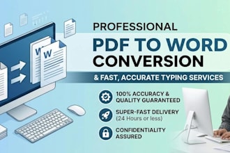 do fast typing and pdf to word conversion