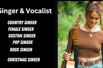 be your christmas female singer, rock singer, alt country singer, custom singer