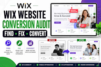 audit, optimize and fix your wix website for more conversions