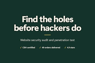 do a website security audit and penetration test with a fix report