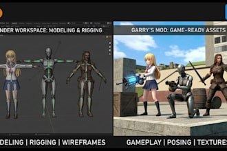 port your 3d avatar or vrchat model into a custom gmod playermodel