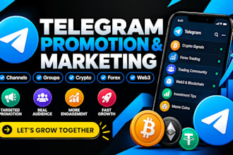 telegram promotion, marketing, ads, channel growth and crypto promotion