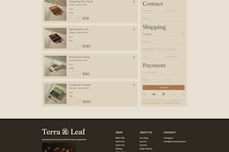 design complete ecommerce store UI and checkout flow