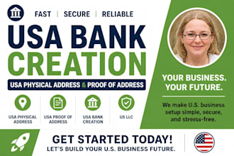 do USA proof of address USA physical address US llc USA bank creation