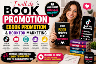do book promotion, ebook promotion and booktok marketing
