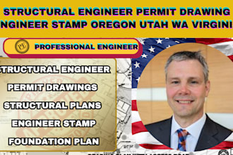 structural engineer permit drawing engineer stamp oregon utah wa virginia