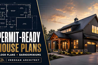 design professional architectural floor plans and barndominium drawings