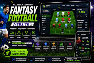 develop a professional fantasy football website