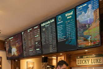 create a stunning, professional menu for your store or café