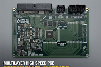 design automotive ecu pcb with can, lin, obd ii and ev electronics
