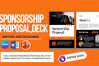 design sponsorship proposal bid letter grant investor pitch deck sponsorshp deck