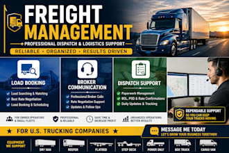 provide professional freight management and truck dispatching services