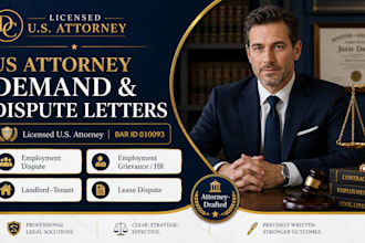draft a powerful US attorney employment dispute demand letter