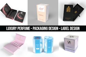 design luxury perfume packaging and label