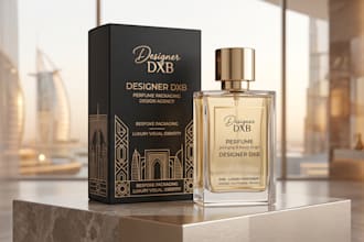 design luxury perfume packaging and label
