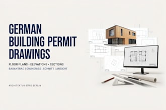 prepare german building permit drawings for renovation extension new builds