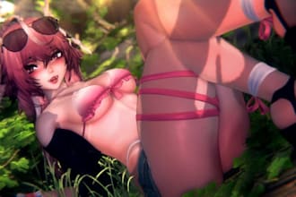 do custom vrchat avatar, vtuber, vroid  nsfw furry avatar,3d character model