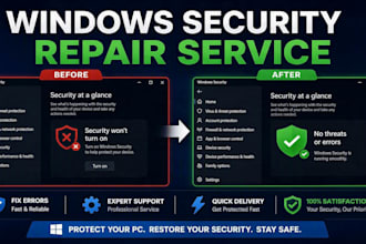 fix microsoft defender and windows security not turning on