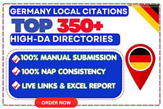 create a manual germany local citation,business directory