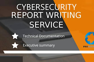 do cybersecurity technical writing and report writing