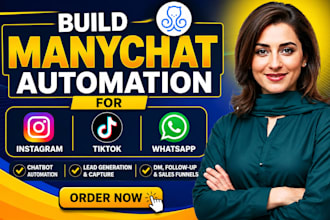build manychat automation for instagram, tiktok and whatsapp