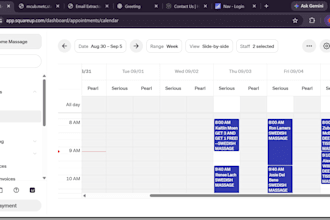set up and manage your square account, staff, bookings