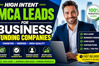 create high intent mca leads for business funding companies