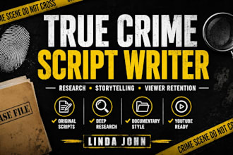 do true crime script, podcast health script and documentary
