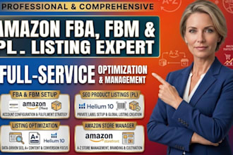 set up amazon fba, fbm SEO product listings for pl, amazon listing optimization