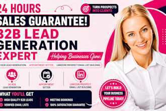 do b2b lead generation,appointment setter,linkedin prospect email list building