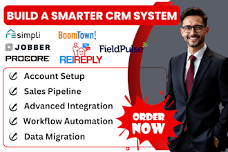setup jobber resimpli rei reply jobtread boomtown fieldpulse crm automation