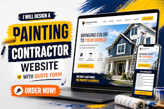 design a painting contractor website with quote form