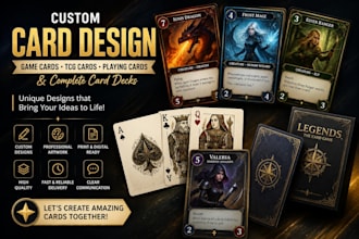 design custom game cards and card decks