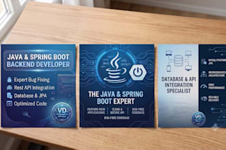 develop backend and fix bugs in java spring boot