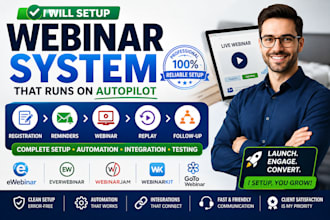 setup ewebinar, everwebinar, webinarjam, webinarkit and goto webinar