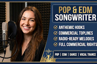 ghostwrite catchy pop edm lyrics, vocal toplines and hit hooks for your track