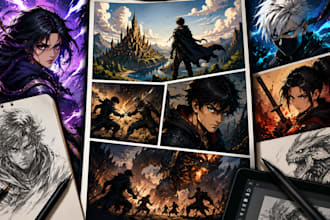 illustration your indie comic graphic novel or webtoon from your script