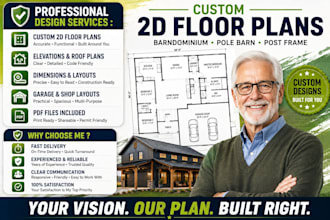 create 2d barndominium floor plans and post frame pole barn layouts
