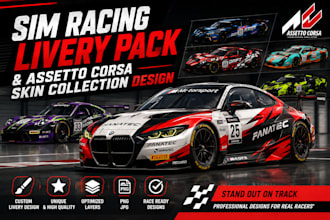 do sim racing livery pack and assetto corsa skin collection design