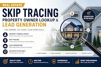 do real estate skip tracing, property owner lookup and lead generation