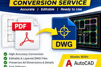 convert PDF and image to autocad dwg drawing