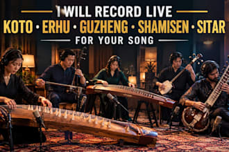 record live koto, erhu, guzheng, shamisen and sitar for your song