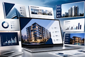 design a modern real estate investment presentation